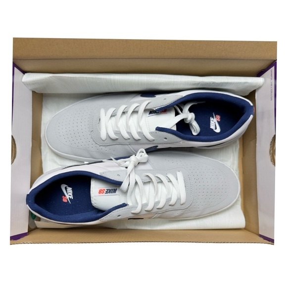 Nike SB Team Classic Wolf Grey Blue Void Men’s Size 12 Sneakers - Picture 2 of 5